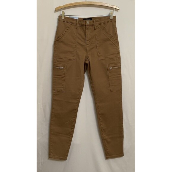 Banana Republic Denim - Banana Republic Size 4 Jeans High Rise Skinny Stretch Denim Cargo Dark Camel 27